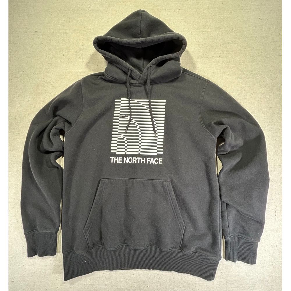 The North Face Men's Medium Black Pullover Hoodie Sweatshirt Half Dome Spell Out